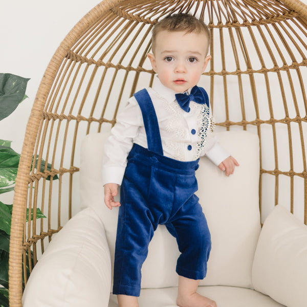 Baby boy top royal blue outfit
