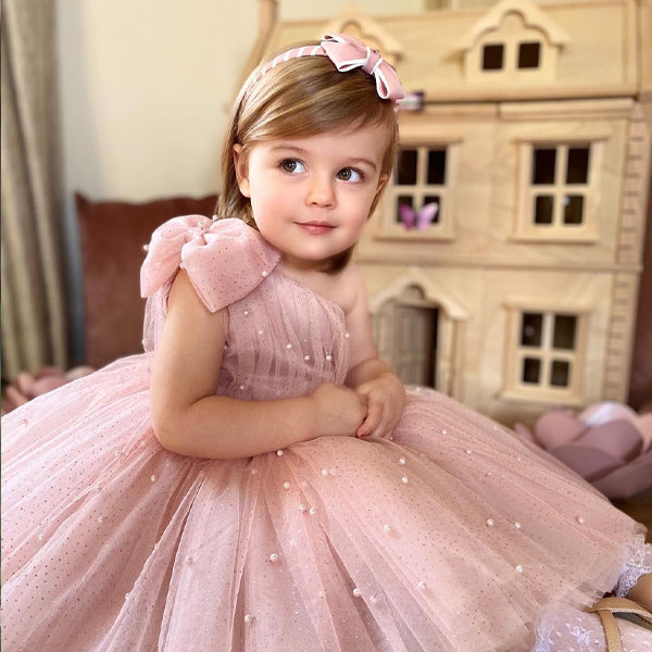 Dusky pink baby dress online